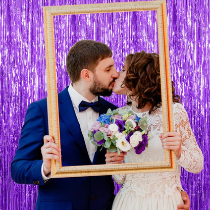Purple Tinsel Streamers by [Brand Name] - 20 Pack Foil Fringe Backdrop for Parties & Celebrations