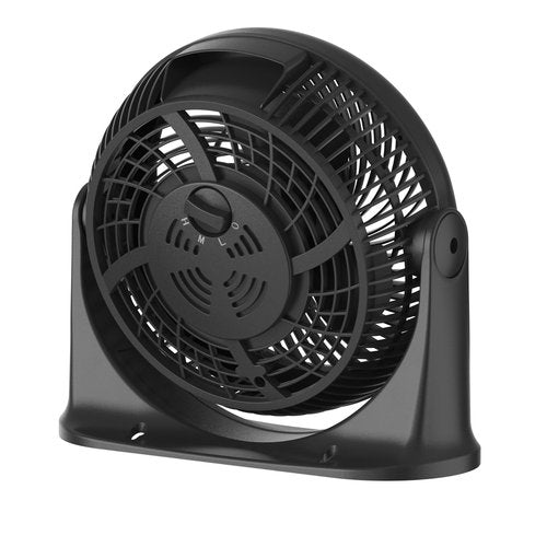 Comfort Zone 11-Inch High-Velocity Tabletop Air Circulator Fan – Quiet 3-Speed Personal Turbo Fan with 90° Adjustable Tilt & Carry Handle – Compact Desk Fan for Home, Office, or Bedroom – Black