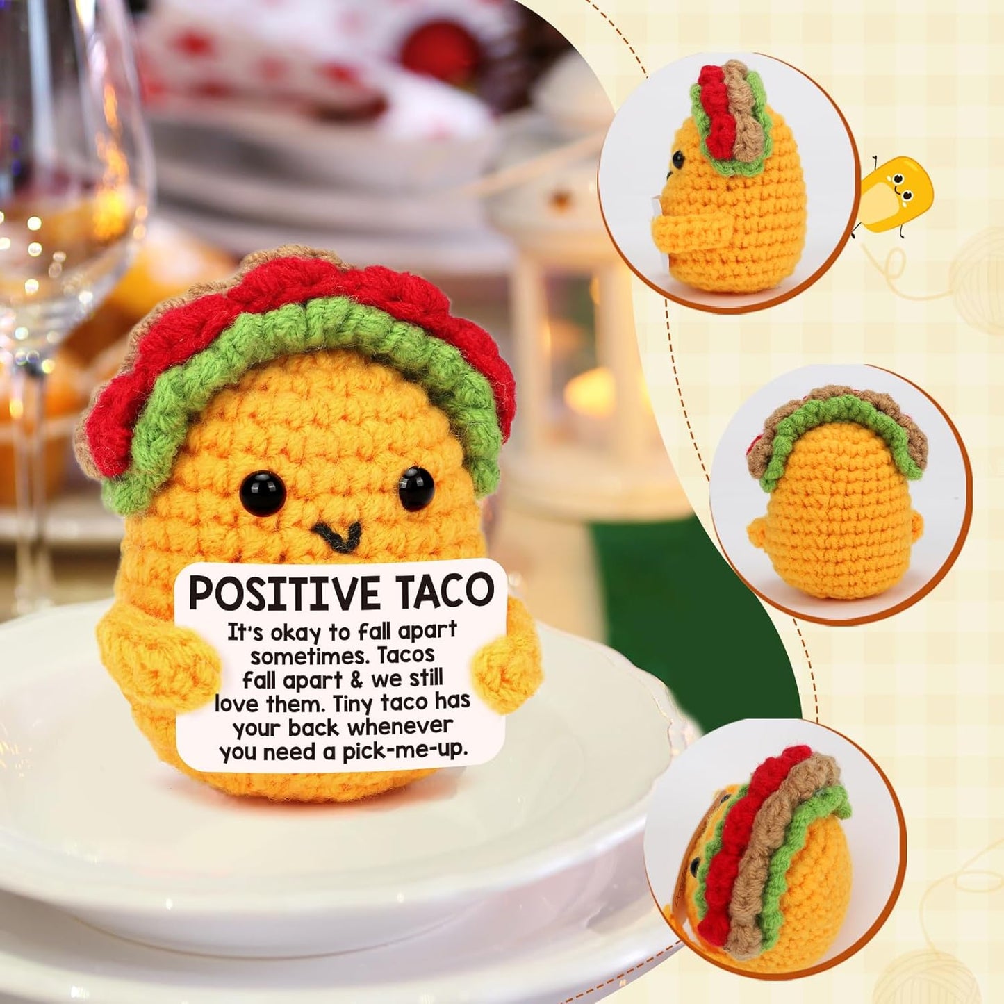 Mini Emotional Taco | Unique Birthday Gift for Women & Men | Perfect for Teachers, Moms, & Friends