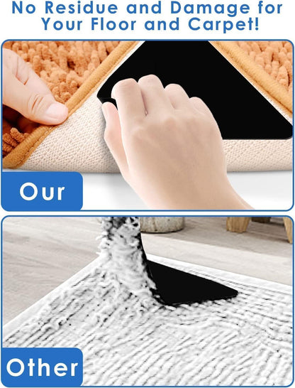 Skiennix 14PCS Non-Slip Rug Pads | Reusable & Washable Grippers for Area Rugs & Carpet Corners