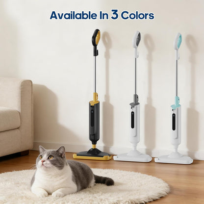 NEWBULIG Steam Mop - Lightweight Floor Cleaner for Hardwood, Tile & Carpet | 16.4 FT Cord & 2 Washable Pads