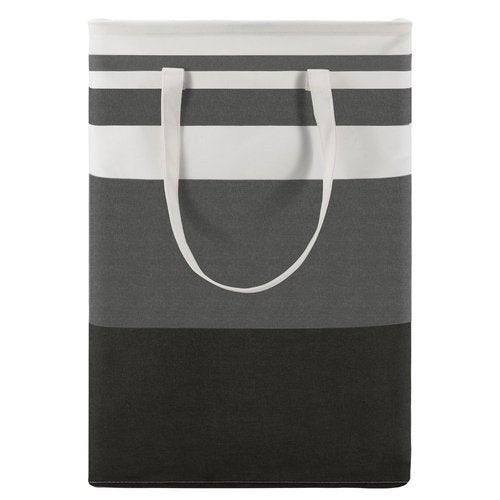 Maxsilan 80L Freestanding Laundry Basket with Extended Handle, Collapsible Waterproof Large Cotton Clothes Hamper Storage Basket, Gradient Grey