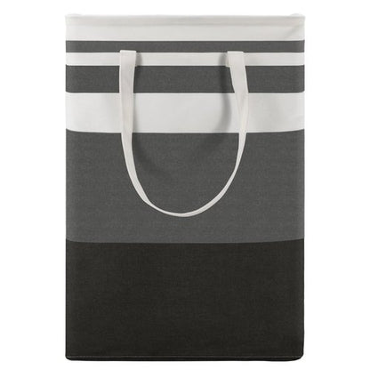 Maxsilan 80L Freestanding Laundry Basket with Extended Handle, Collapsible Waterproof Large Cotton Clothes Hamper Storage Basket, Gradient Grey