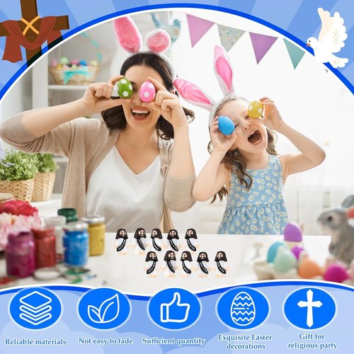 Bememo 100 Pcs Little Jesus Figures - Original Design Pocket Rubber Toys for Easter Gifts & Parties