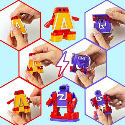 Alphabet Robots | ABC Learning Toys for Boys - Deformation Fine Motor Skills | Advent Calendar Gift