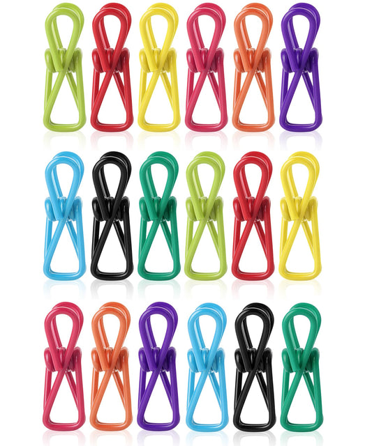 Mr. Pen- Chip Clips, 18 Pack, 2 Inch, Assorted Colors, Utility PVC-Coated Clips for Food Packages, Kitchen Clips, Bag Clips for Food, Chip Bag Clip