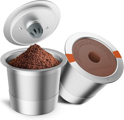 RETHONE Reusable K Cups - Stainless Steel Coffee Filters for Keurig 1.0 & 2.0 | BPA-Free, 2-Pack
