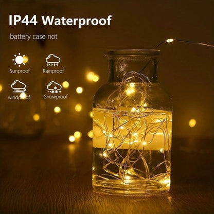 EXF Fairy Lights 4-Pack - Battery Operated with Timer | Pink Heart Neon Light - USB or Battery Powered for Bedroom & Party Decor