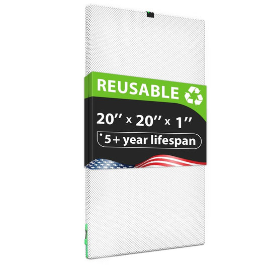 Reair 20x20x1 Air filter, Washable and Reusable Air Filter 20x20x1 for AC HVAC Furnace, MERV 8 Air Filters Machine Washable & Dryer Friendly, AC Furnace Air Filter