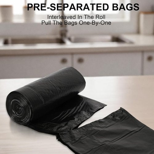 30 Gallon Heavy Duty Drawstring Trash Bags by [Brand Name] - Extra Thick, Tear & Leak Resistant | 30 Count, Black