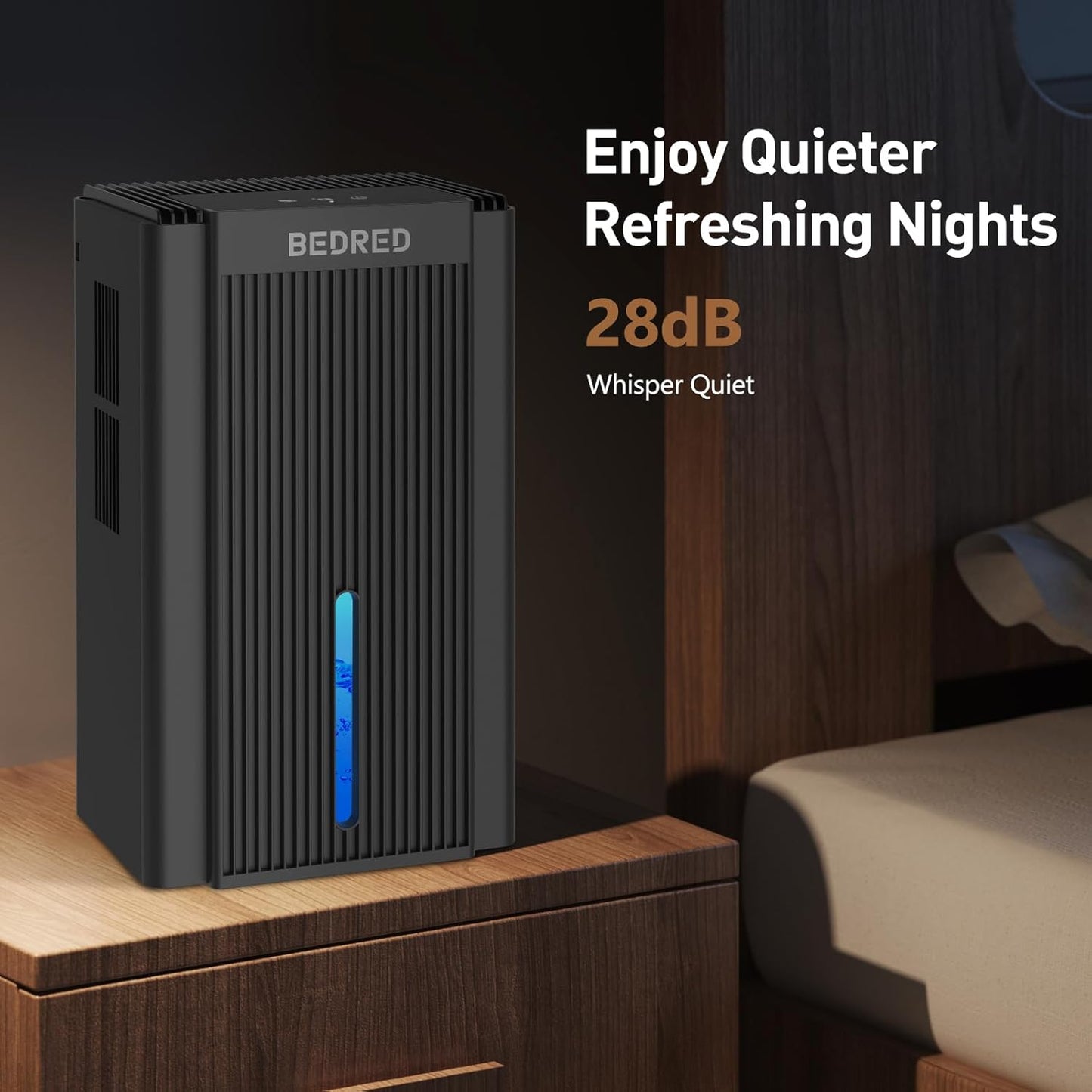 Skiennix 95OZ Dehumidifier for Home - Quiet Operation with Auto Shut Off & 7 Color Ambient Light | Ideal for Living Room, Bedroom, Basement (Black)