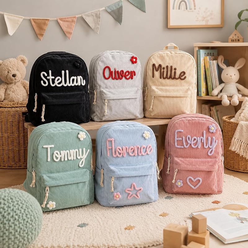 Pink Personalized Backpack for Kids with Optional Lunch Bag & Pencil Case - Duckbe