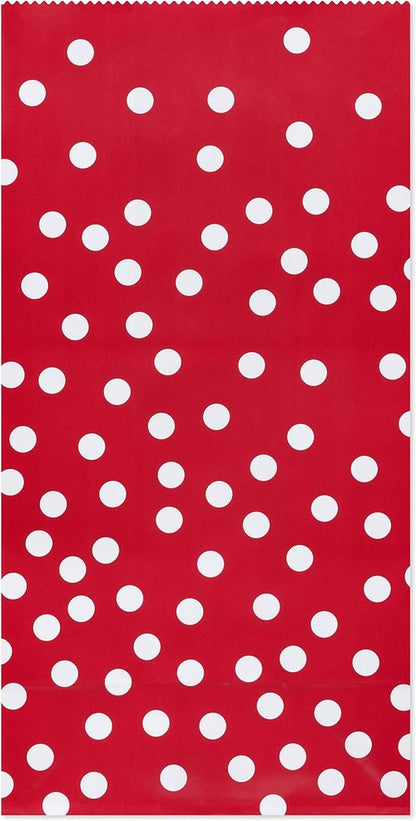 American Greetings Red Goodie Bags - Stripes & Polka Dots | 10.375'' | Pack of 16