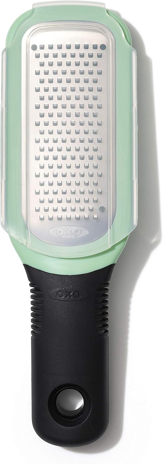 OXO Good Grips Ginger & Garlic Grater - Etched Design for Effortless Grating | Durable Kitchen Tool