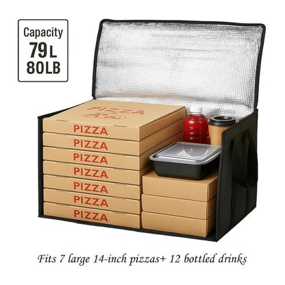 Bodaon Insulated Food Delivery Bag - XXXL Pizza Cooler for Catering, Shopping & Travel | Thermal Carrier