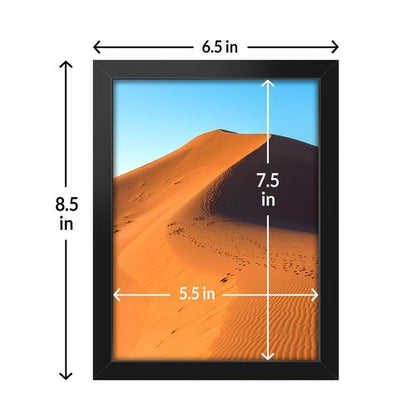 LaVie Home 6x8 Picture Frame for Wall Display, 6x8 Black Picture Frame with HD Plexiglas, 6 x 8 Frame 1 Pack, Display Frame for Vertical or Horizontal, Classic Collection