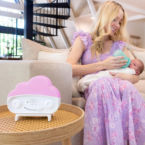 Happiest Baby SNOObie Smart White Noise Machine - Portable Sound Machine with Night Light | 12 Soothing Sounds, White