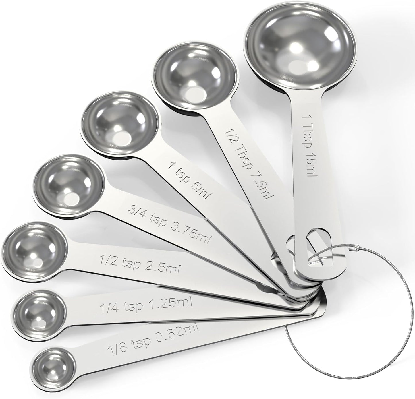 TILUCK Stainless Steel Measuring Spoons Set - Versatile Kitchen Gadgets for Cooking & Baking | Set of 7