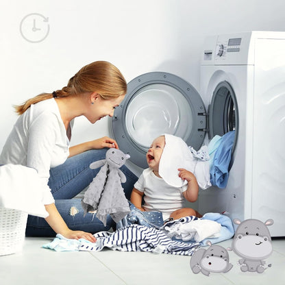 Pro Goleem Hippo Lovey - Soft Security Blanket & Snuggle Toy for Babies | 16 Inch, Perfect Baby Gift