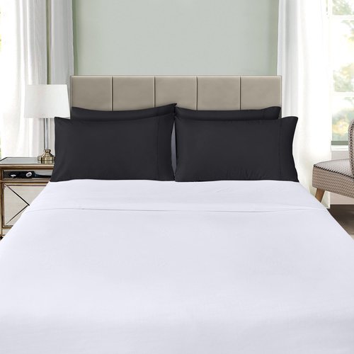 Utopia Bedding King Pillow Cases - 4 Pack - Envelope Closure - Soft Brushed Microfiber Fabric - Shrinkage and Fade Resistant Pillow Covers King Size 20 X 40 Inches (King, Black)