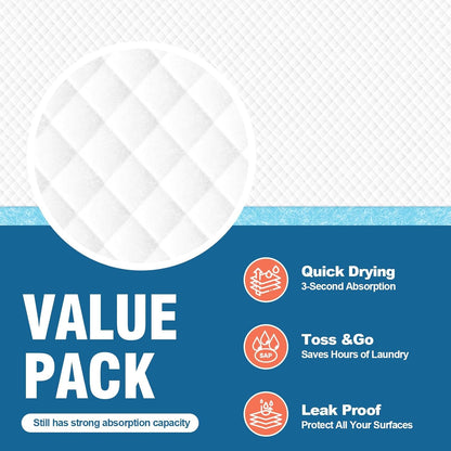 MILDPLUS Disposable Bed Pads - Super Absorbent 30''X36'' Underpads for Adults & Kids | 50 Count