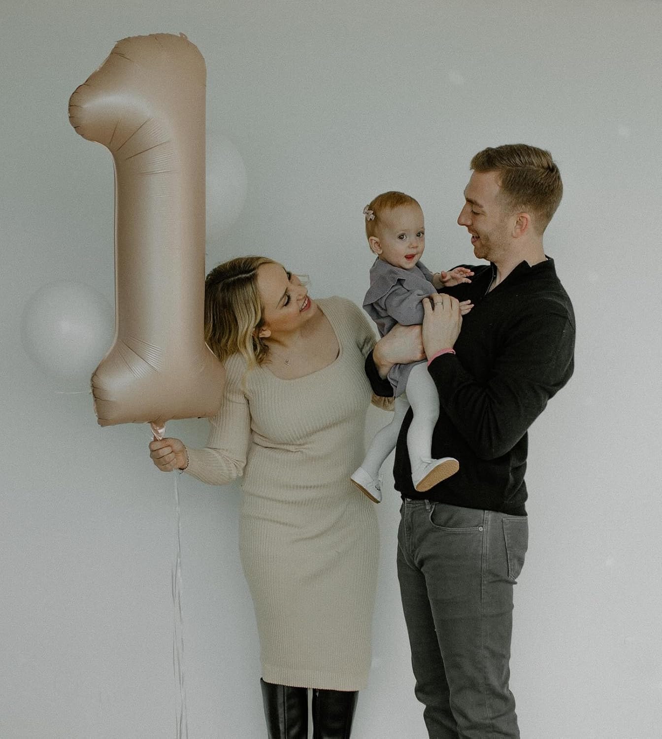 Regine Switzerland 40-Inch Light Brown Number 1 Balloon - Perfect First Birthday Decoration for Kids