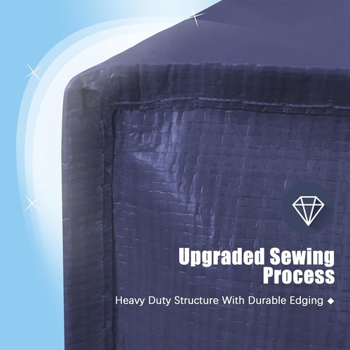 HOMESURE Large Water-Resistant Moving Bags - 8 Pack Heavy-Duty Storage Totes with Zippers & Handles | Blue