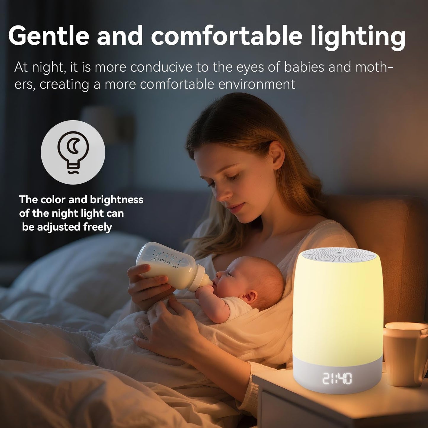 Teen Sound Machine - White Noise Machine with 32 Soothing Sounds & Bluetooth Speaker | Alarm Clock with Night Light for Kids