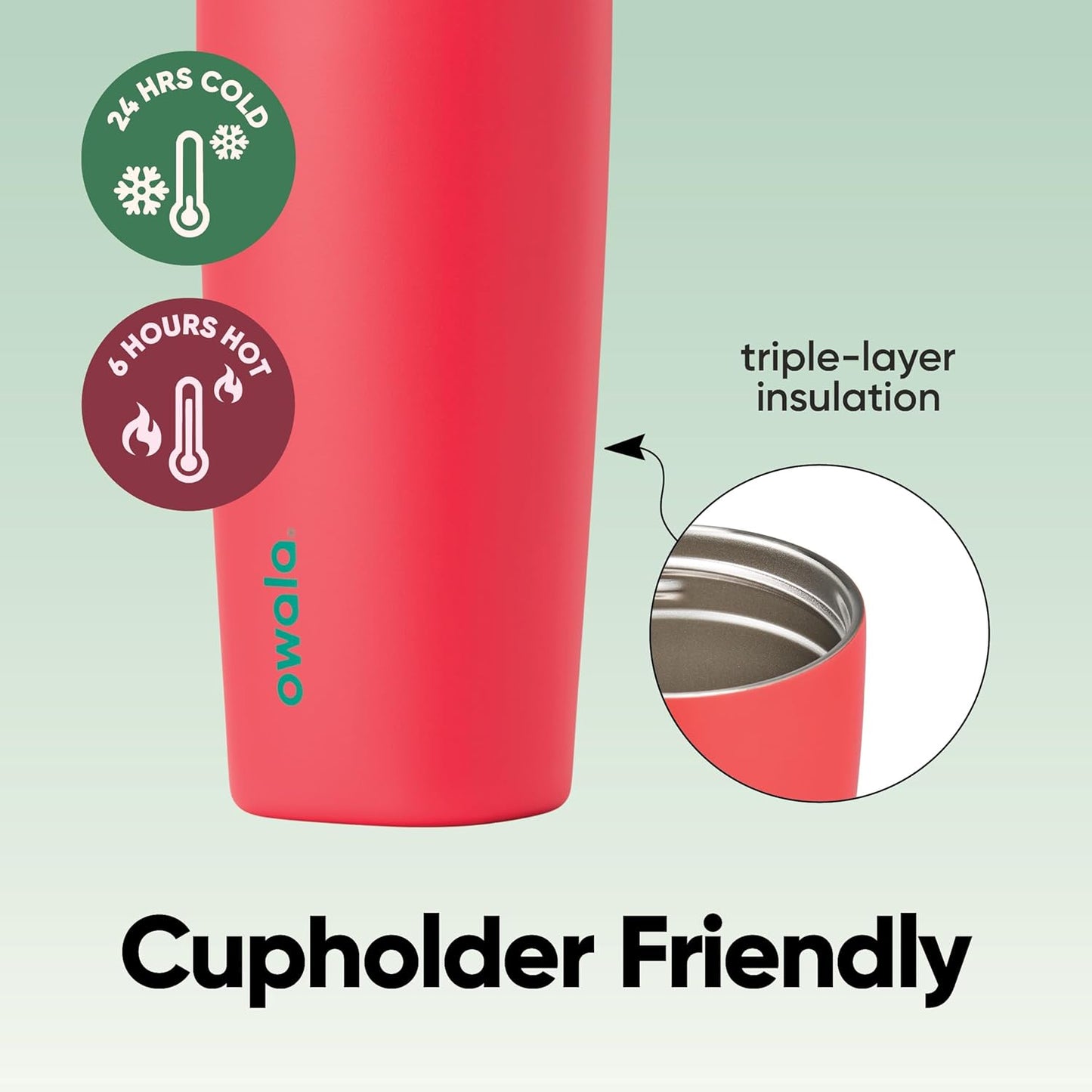 Owala SmoothSip 20 oz Insulated Stainless Steel Coffee Tumbler - Reusable Hot & Iced Coffee Cup in Bloom