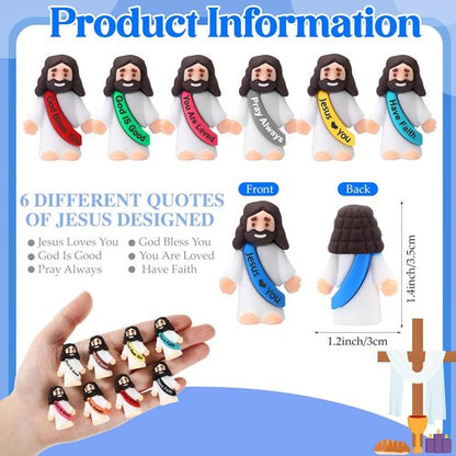 Bememo Mini Jesus Figures - 100 Pcs Original Design Toys for Sunday School & Baptism Gifts