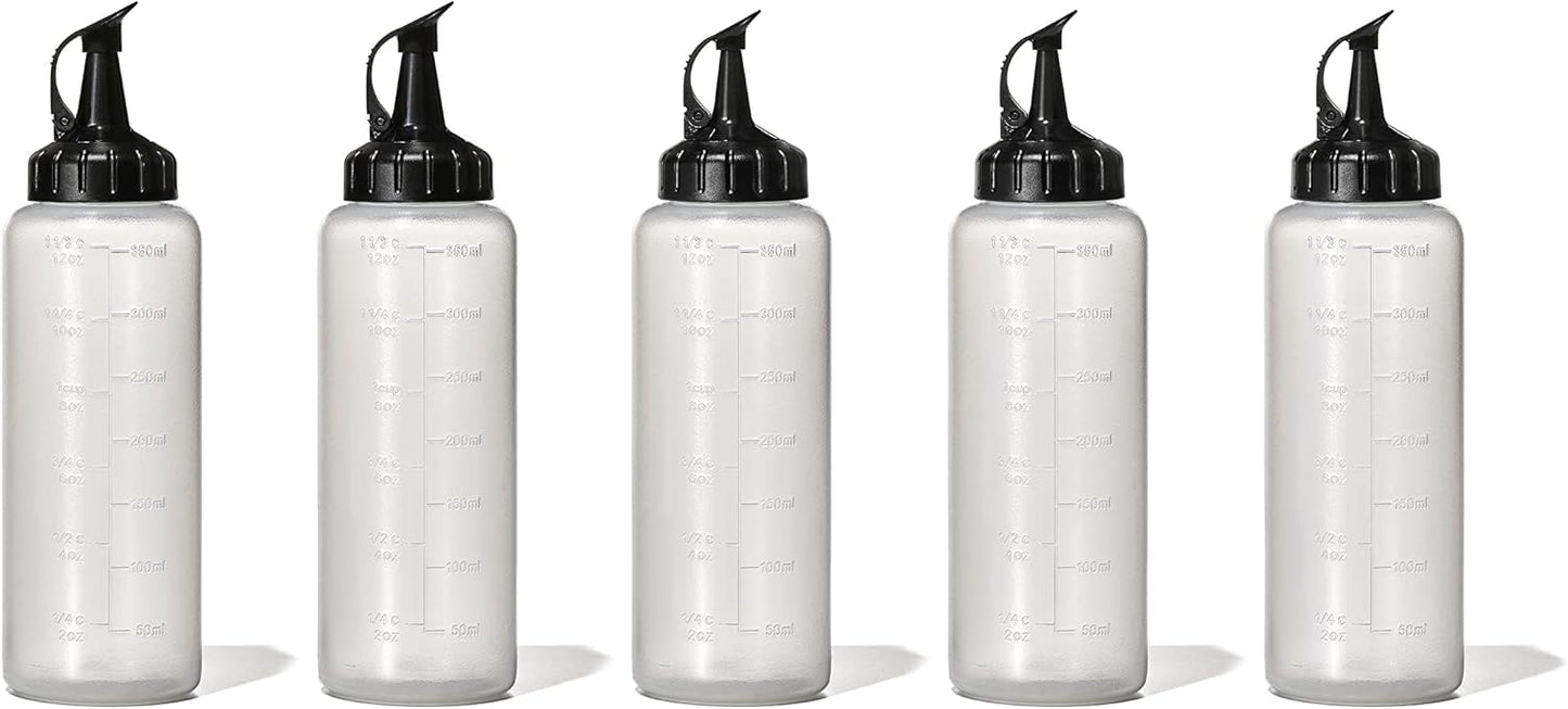 OXO Good Grips Squeeze Bottles - Medium 5-Pack for Easy Condiment Dispensing