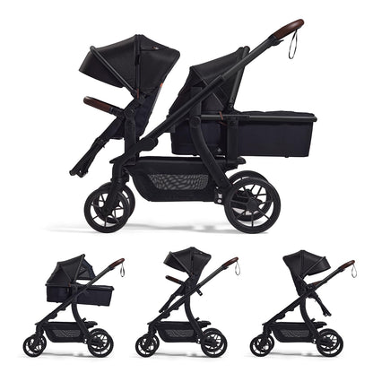 Momcozy Convertible Baby Stroller - 23 Configurations, Carry-Cot & Seat Included, Large PU Wheels | All-Wheel Suspension & UPF50+ Canopy