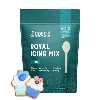 Judee's Gluten Free Royal Icing Mix - Easy Meringue Powder for Cookie Decorating - 8 Oz