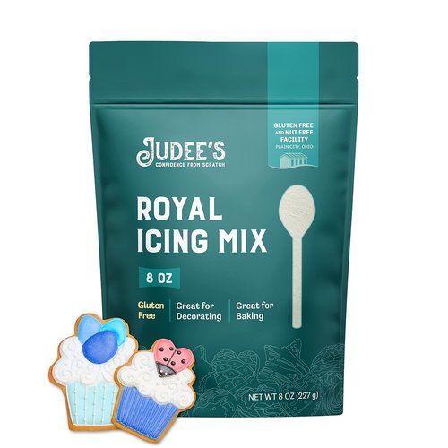 Judee's Gluten Free Royal Icing Mix - Easy Meringue Powder for Cookie Decorating - 8 Oz