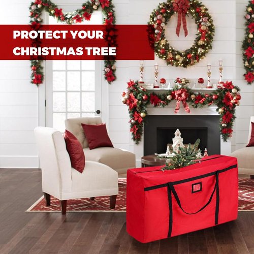 Christmas Tree Storage Bag by [Brand Name] - Heavy Duty 600D Oxford Container for 4-5 Ft Trees | Durable Zipper & Handles
