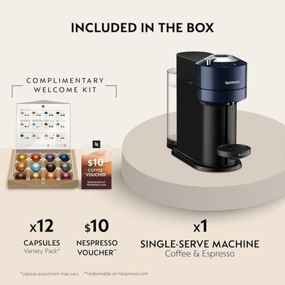 Breville Nespresso Vertuo Next Coffee & Espresso Maker - Stylish Navy Design
