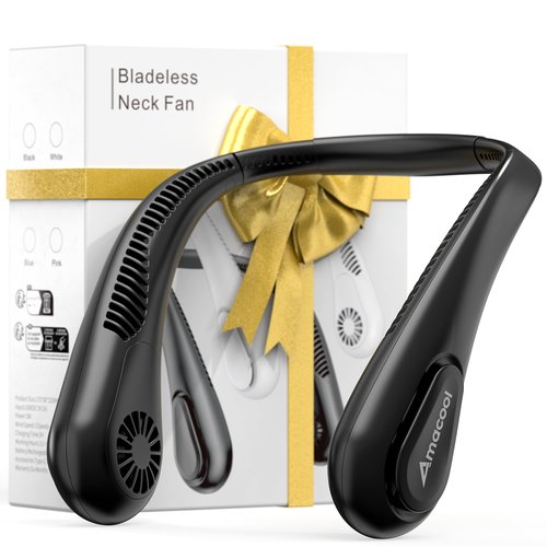 AMACOOL Bladeless Neck Fan, Mothers Day Gifts for Mom, Gifts for Fathers Day Dad Husband, Rechargeable Wearable Fan for Men Women Hot Flashes Relief Travel Outdoor Sports Golf Cruise Essentials 2026