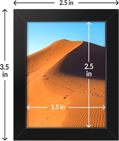 LaVie Home 2x3 Picture Frame - Classic Black Display Frame with HD Plexiglas | 1 Pack