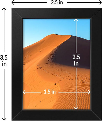 LaVie Home 2x3 Picture Frame - Classic Black Display Frame with HD Plexiglas | 1 Pack