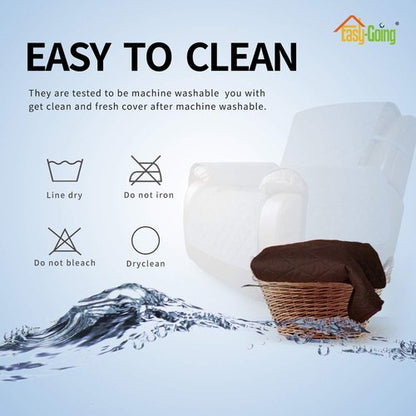 Easy-Going Futon Slipcover Reversible Sofa Cover Armless Couch Cover Water Resistant for Pets & Kids (Chocolate/Chocolate)