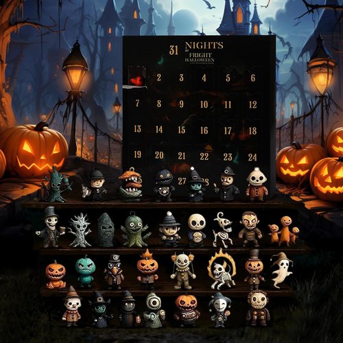 31 Nights of Fright Halloween Countdown Box - Advent Calendar with Mini Horror Figurines | 2025 Edition