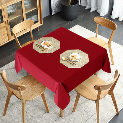 sancua 2 Pack Red Tablecloth 54 x 54 Inch, Stain and Wrinkle Resistant Square Table Cloth - Washable Polyester Table Cover for Dining Table, Buffet Parties and Camping