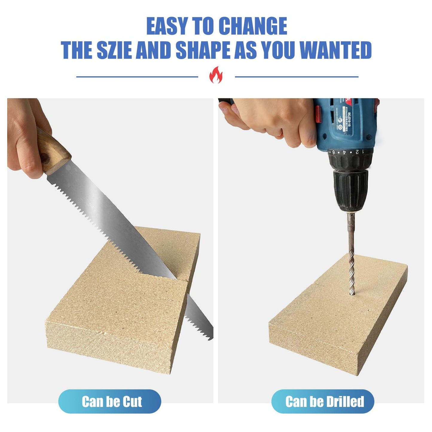 Protalwell Fire Bricks, Woodstove Firebricks, Size 9″ x 4-1/2″ x 1-1/4″, 6 Pieces, Light Weight Firebricks Replacement for Wood Stoves and Fireplaces