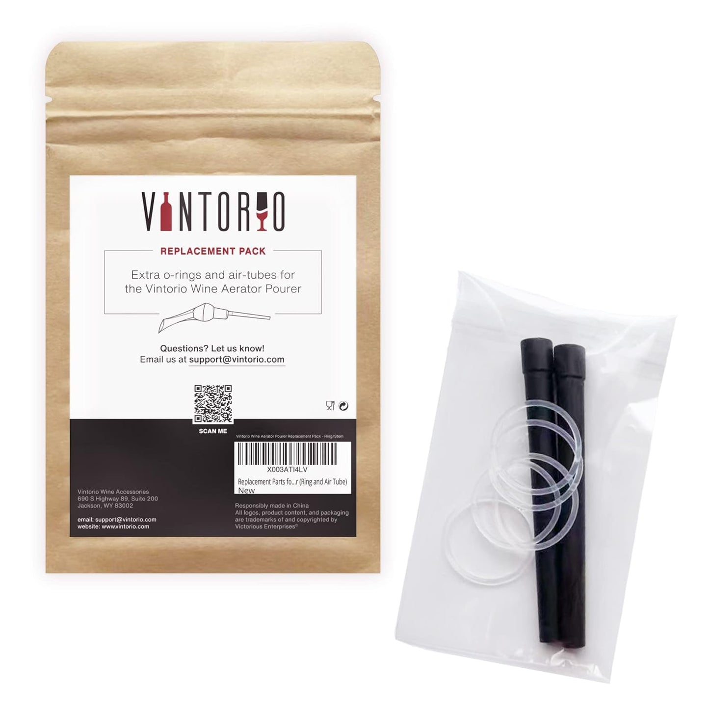 Replacement Parts for Vintorio Wine Aerator (Ring and Air Tube)