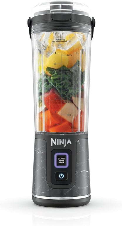 Ninja Blast Portable Blender - Cordless 18oz Personal Blender for Smoothies & Shakes | BPA Free, USB-C Rechargeable, Marble Black