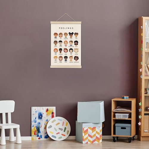 Doi-Lanee Emotions Chart - 16x12 Inch Calming Poster for Mental Therapy & Classroom Decor