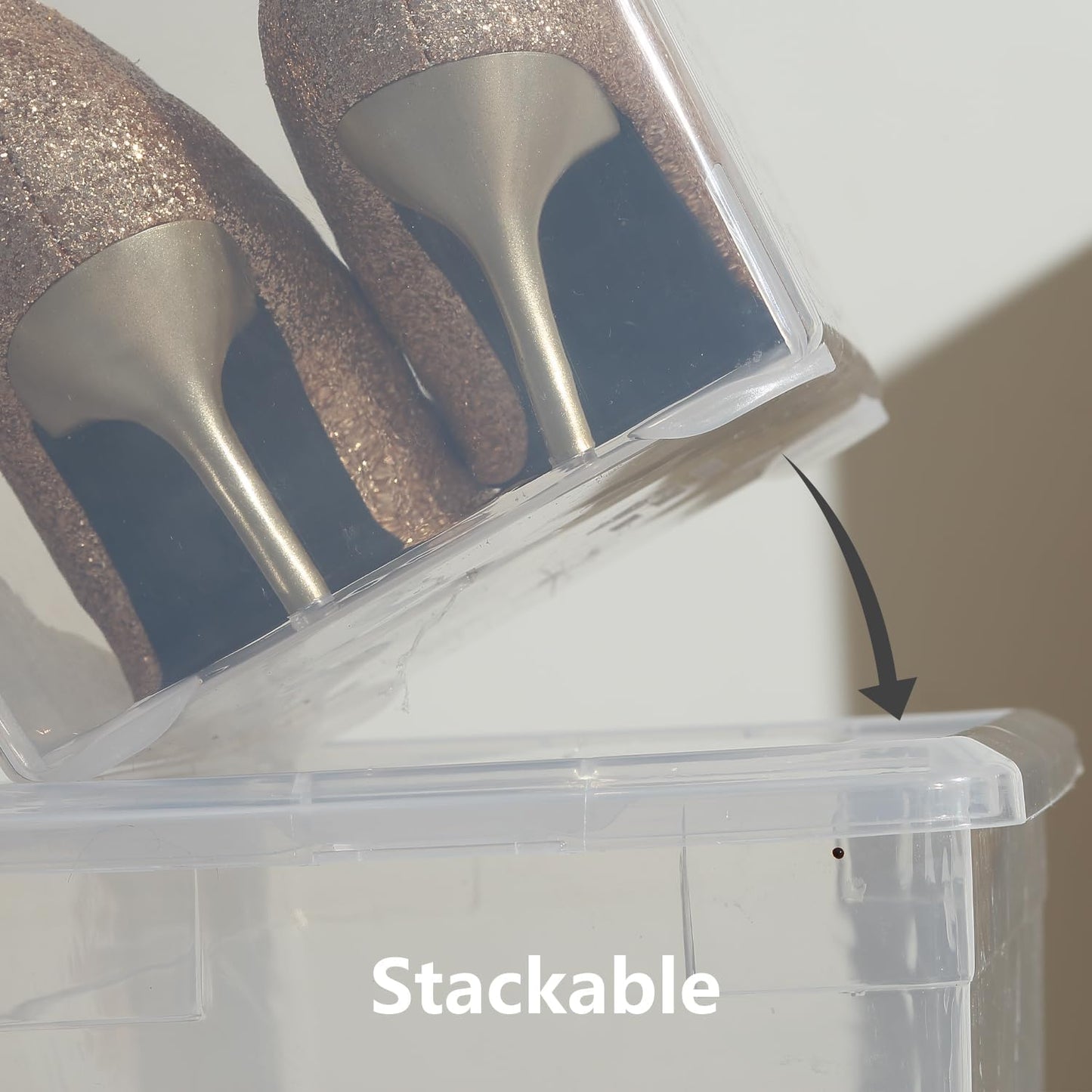 Novelinks 12-Pack Plastic Storage Bins - 6QT Stackable Clear Containers with Lids for Home & Office Organization