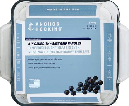 Anchor Hocking Casserole Dish - 2 Quart Clear Glass Bakeware for Versatile Cooking