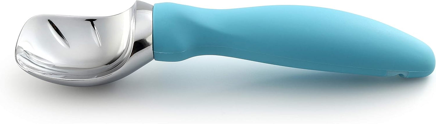Spring Chef Heavy Duty Ice Cream Scoops - Soft Grip Handle, Dishwasher Safe - 2 Pack - Aqua Sky