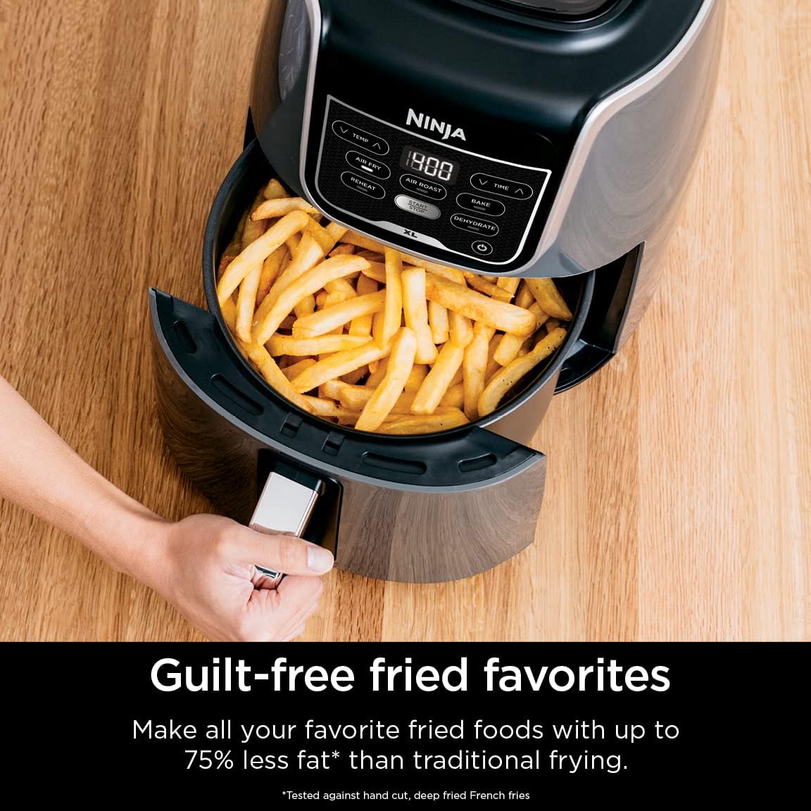 Ninja XL Air Fryer - 5.5 QT Capacity for 3lbs of Wings | 5-in-1 Cooking Functions | 400°F Max Temp | Grey